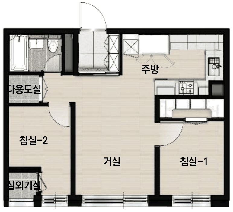 오피스텔 54A4 평면